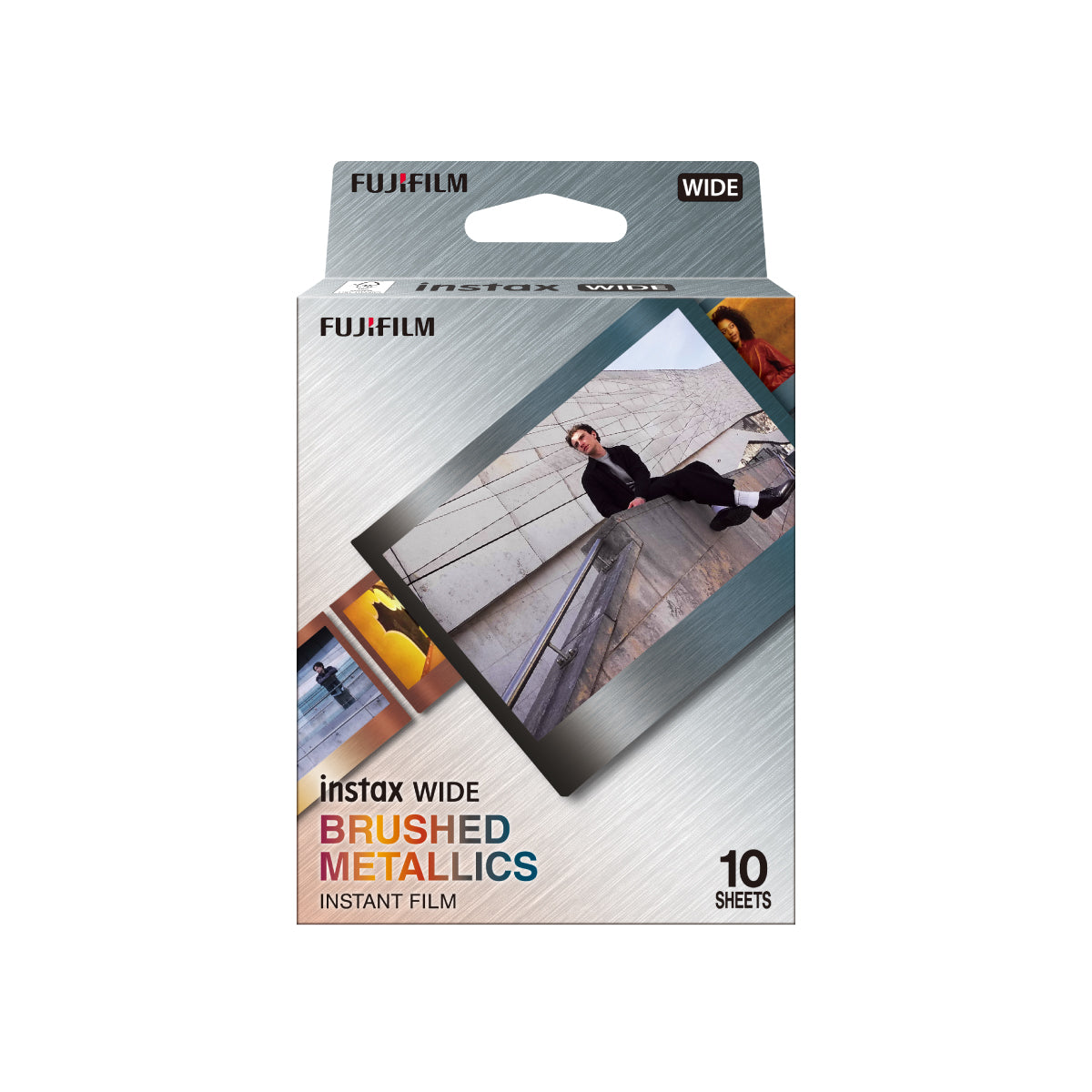 instax WIDE film brushed metal